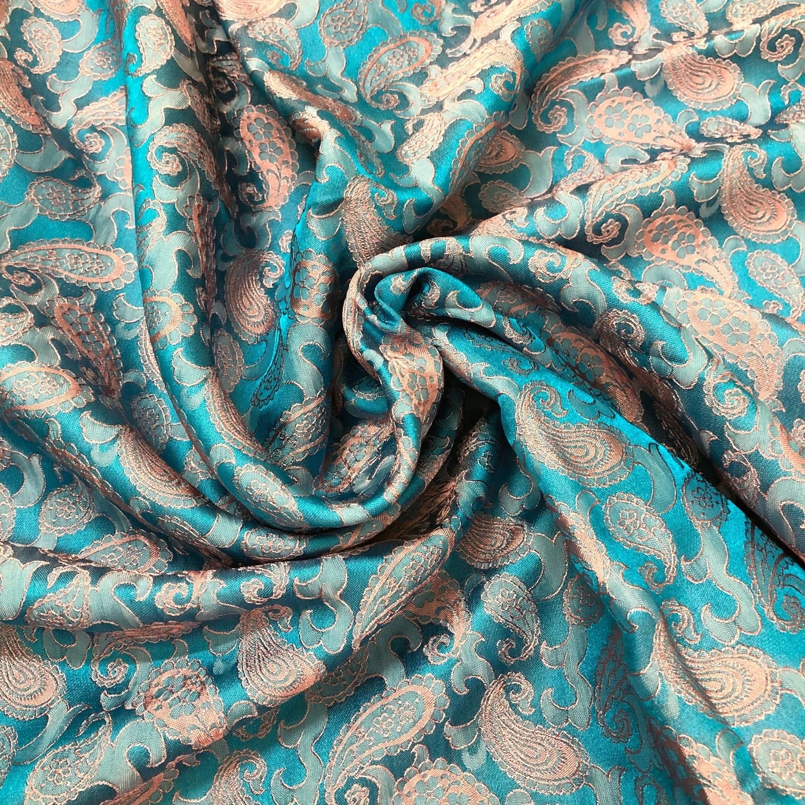 Paisley Mulberry Silk Fabric by the Yard – Handwoven Vietnam