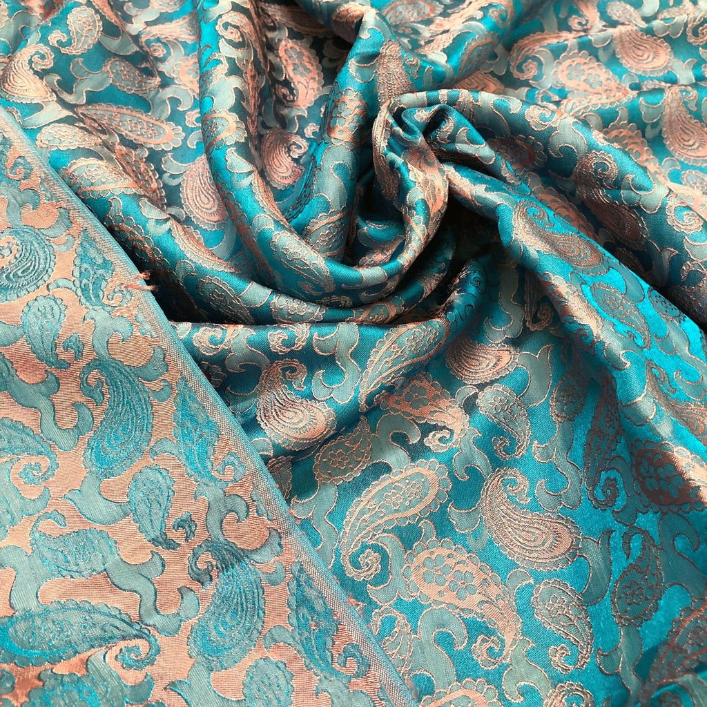 Paisley Mulberry Silk Fabric by the Yard – Handwoven Vietnam