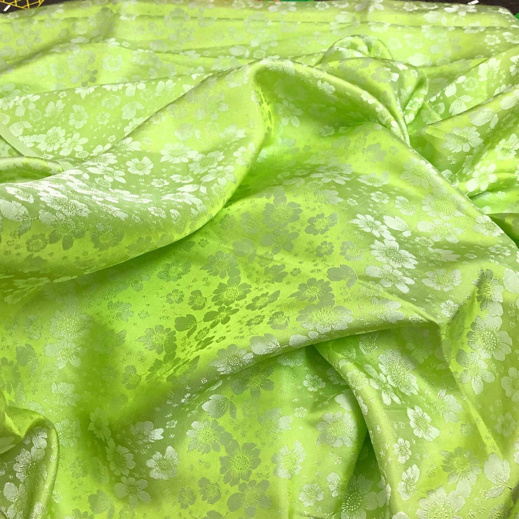 Handwoven Floral Mulberry Silk Fabric by the Yard – Vietnam