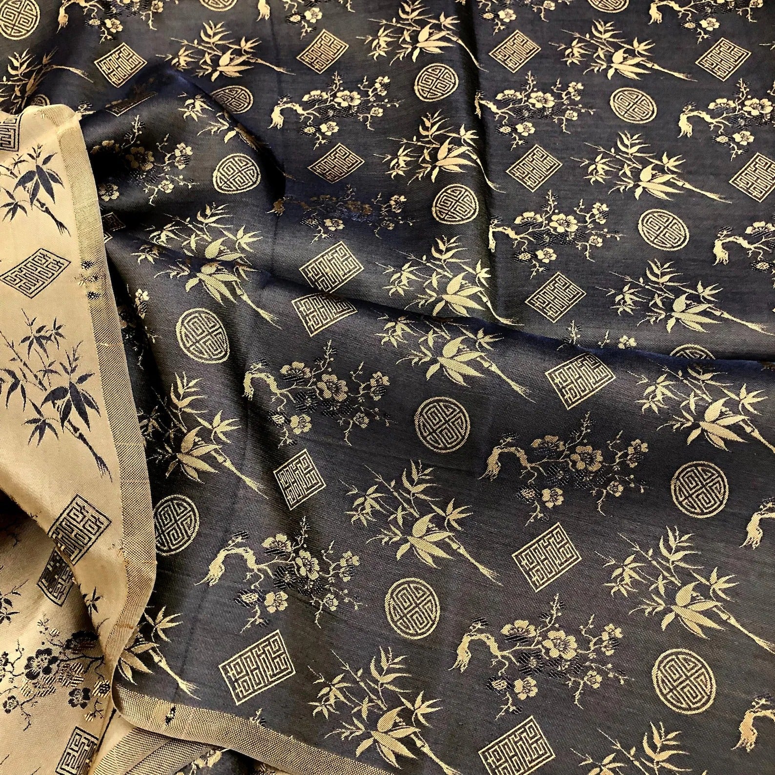 Handwoven Floral Mulberry Silk Fabric – Vietnamese Craft