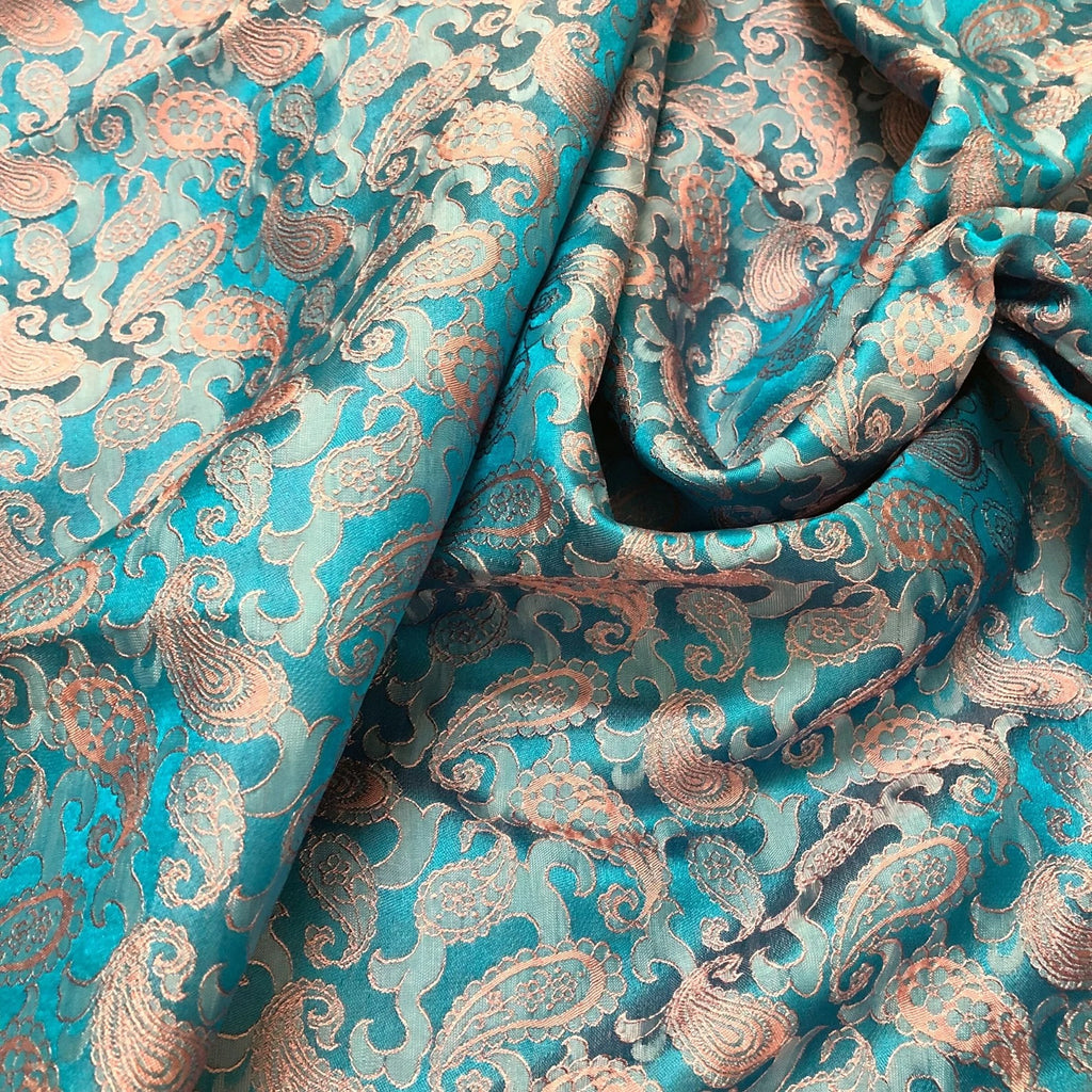 Paisley Mulberry Silk Fabric by the Yard – Handwoven Vietnam