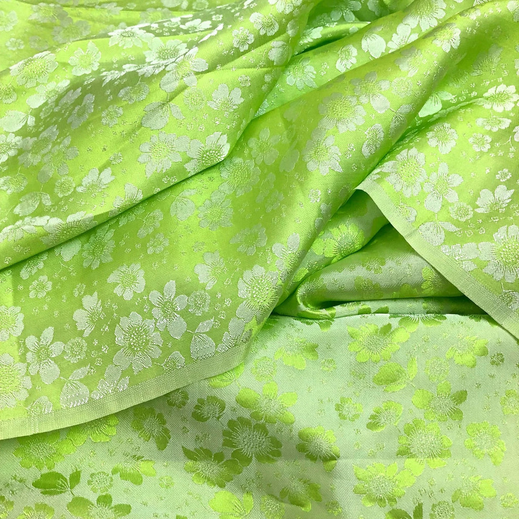 Handwoven Floral Mulberry Silk Fabric by the Yard – Vietnam