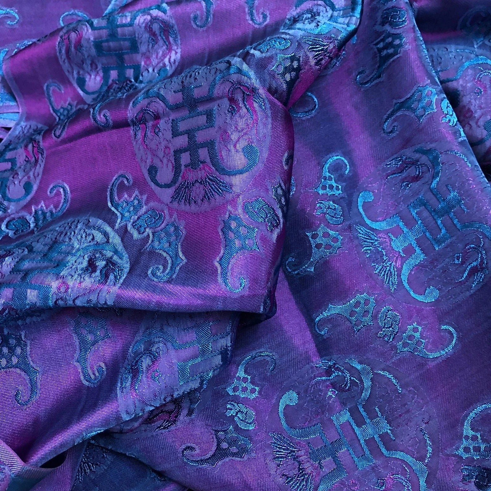 Pure Mulberry Silk Pattern Fabric by the Yard – Handwoven Vietnam