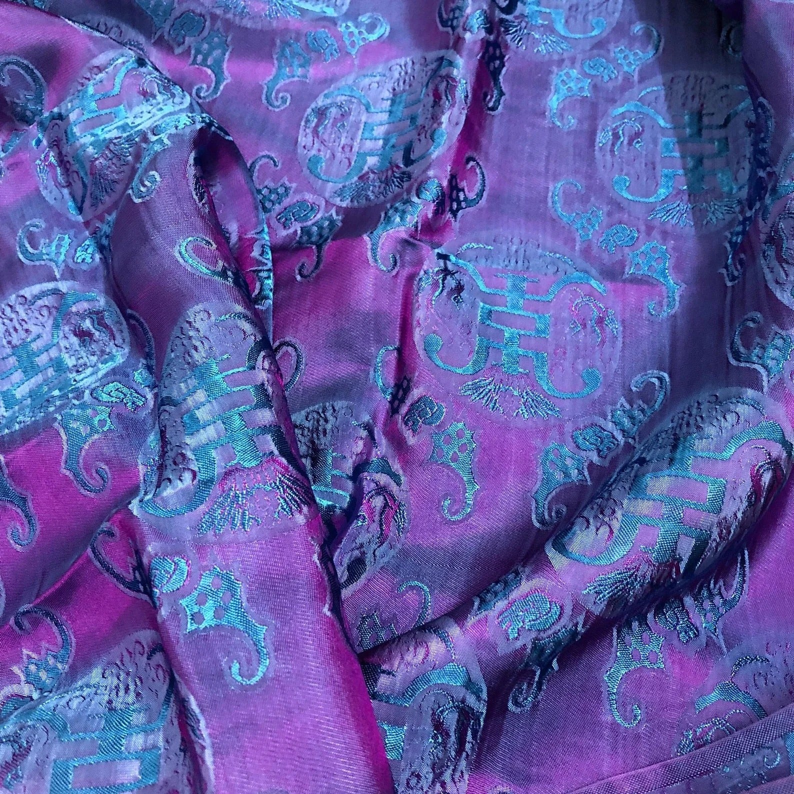 Pure Mulberry Silk Pattern Fabric by the Yard – Handwoven Vietnam