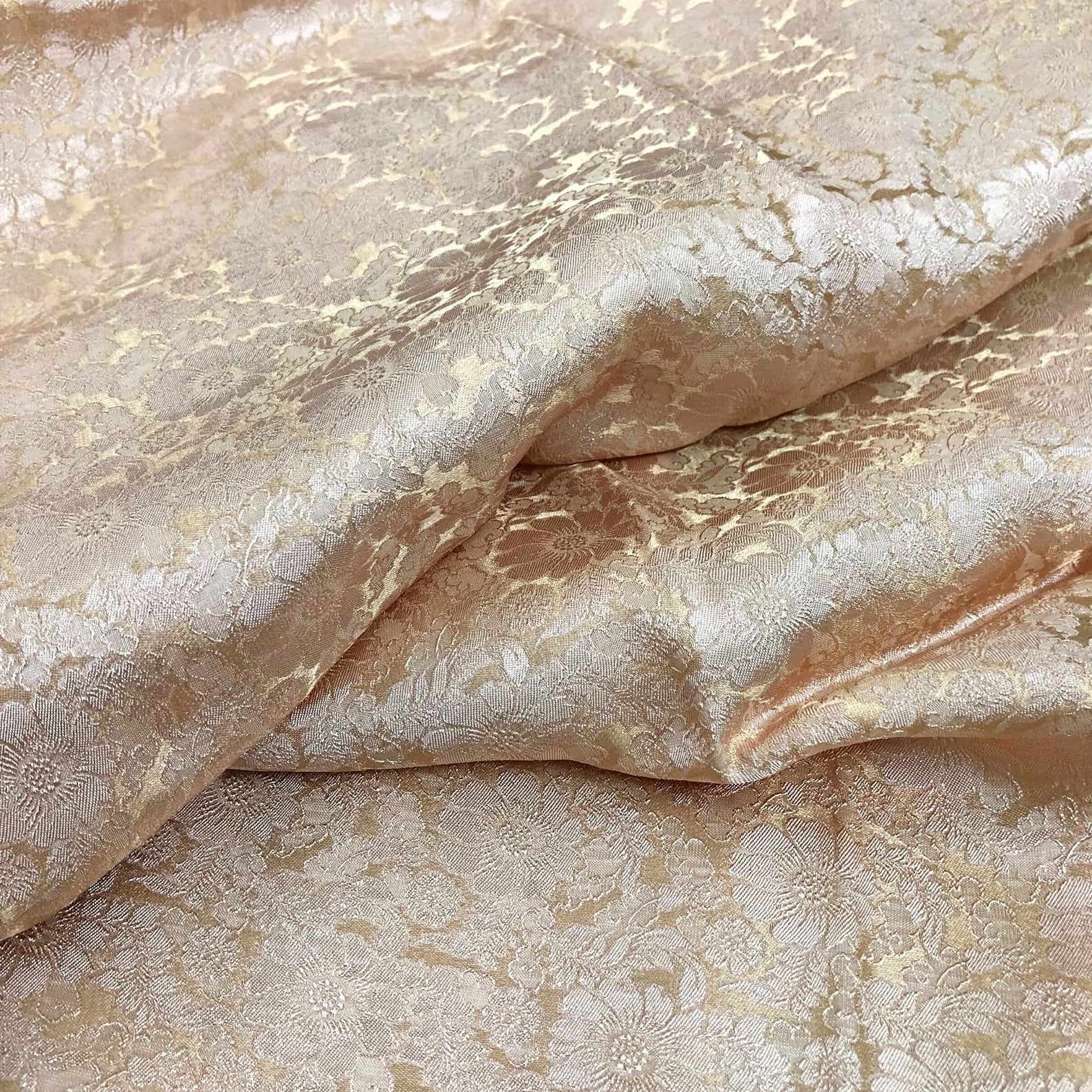 Chrysanthemum Mulberry Silk Fabric by the Yard – Handwoven Vietnam