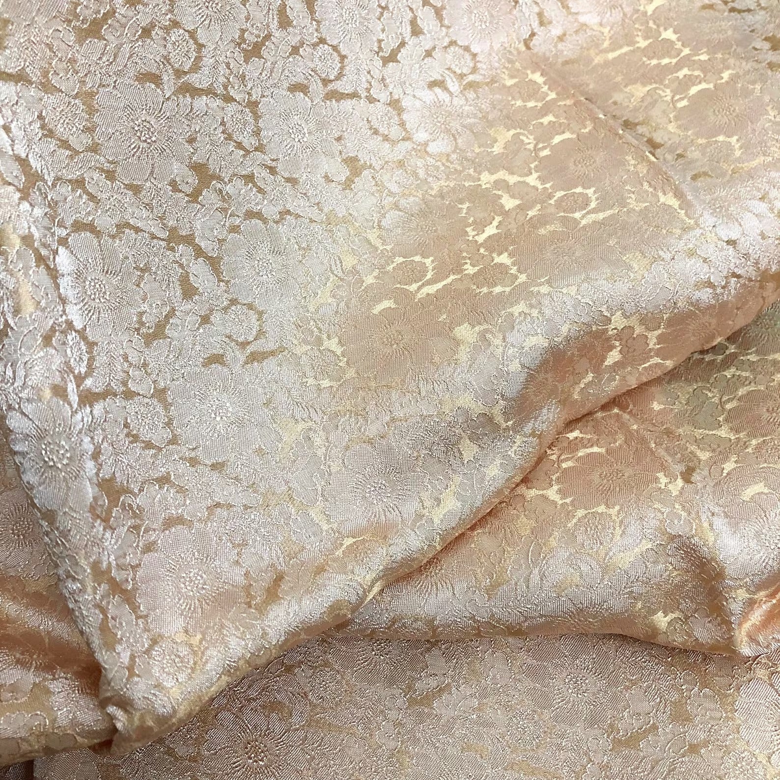 Chrysanthemum Mulberry Silk Fabric by the Yard – Handwoven Vietnam