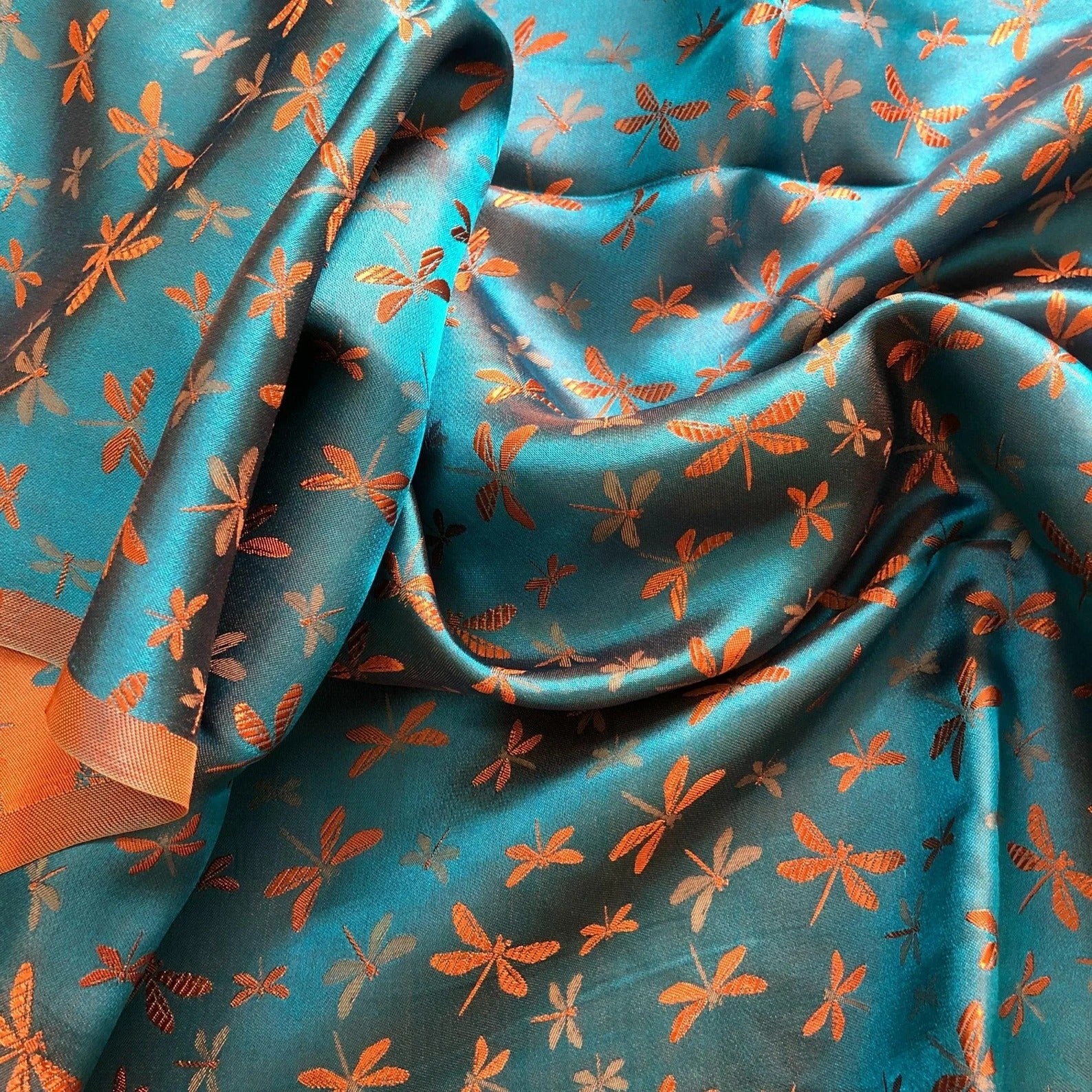 Handwoven Patterned Mulberry Silk Fabric by the Yard – Vietnam