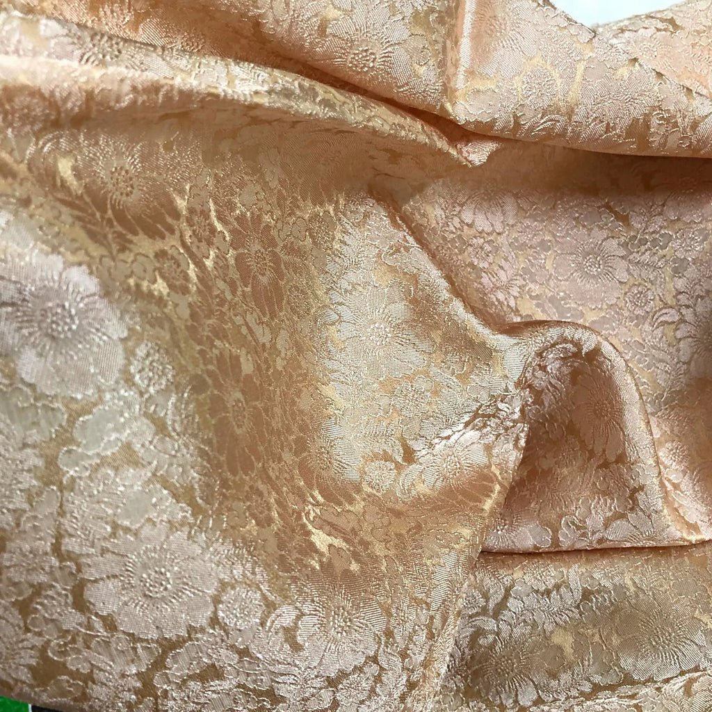 Chrysanthemum Mulberry Silk Fabric by the Yard – Handwoven Vietnam