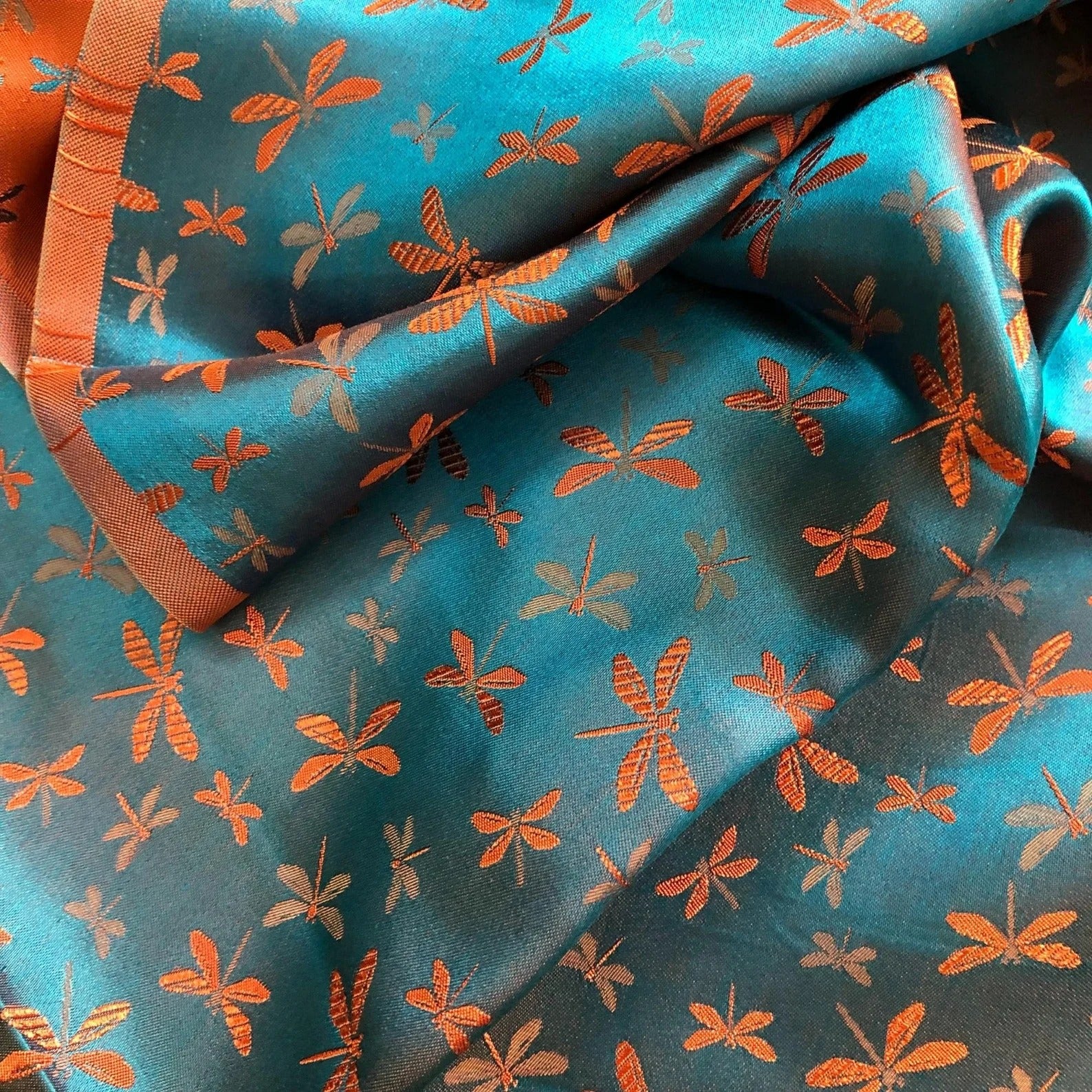 Handwoven Patterned Mulberry Silk Fabric by the Yard – Vietnam