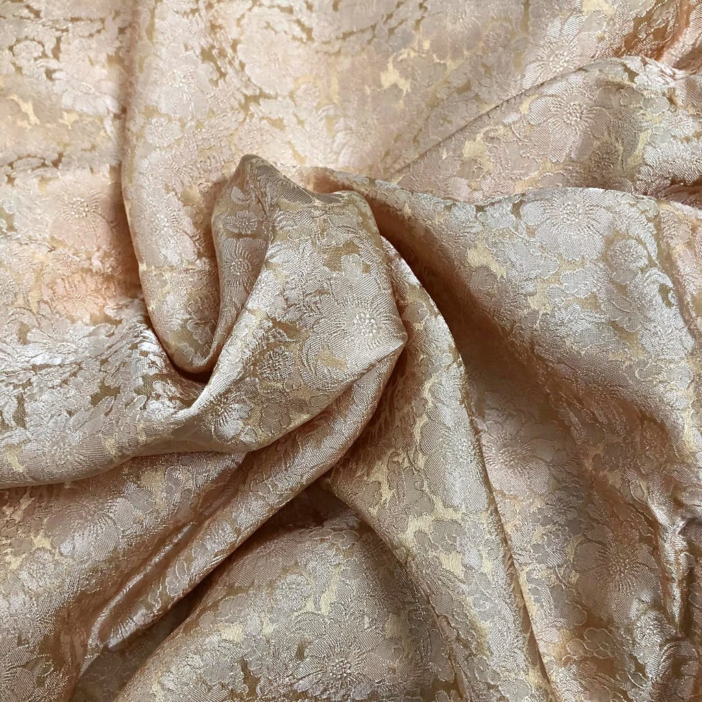 Chrysanthemum Mulberry Silk Fabric by the Yard – Handwoven Vietnam