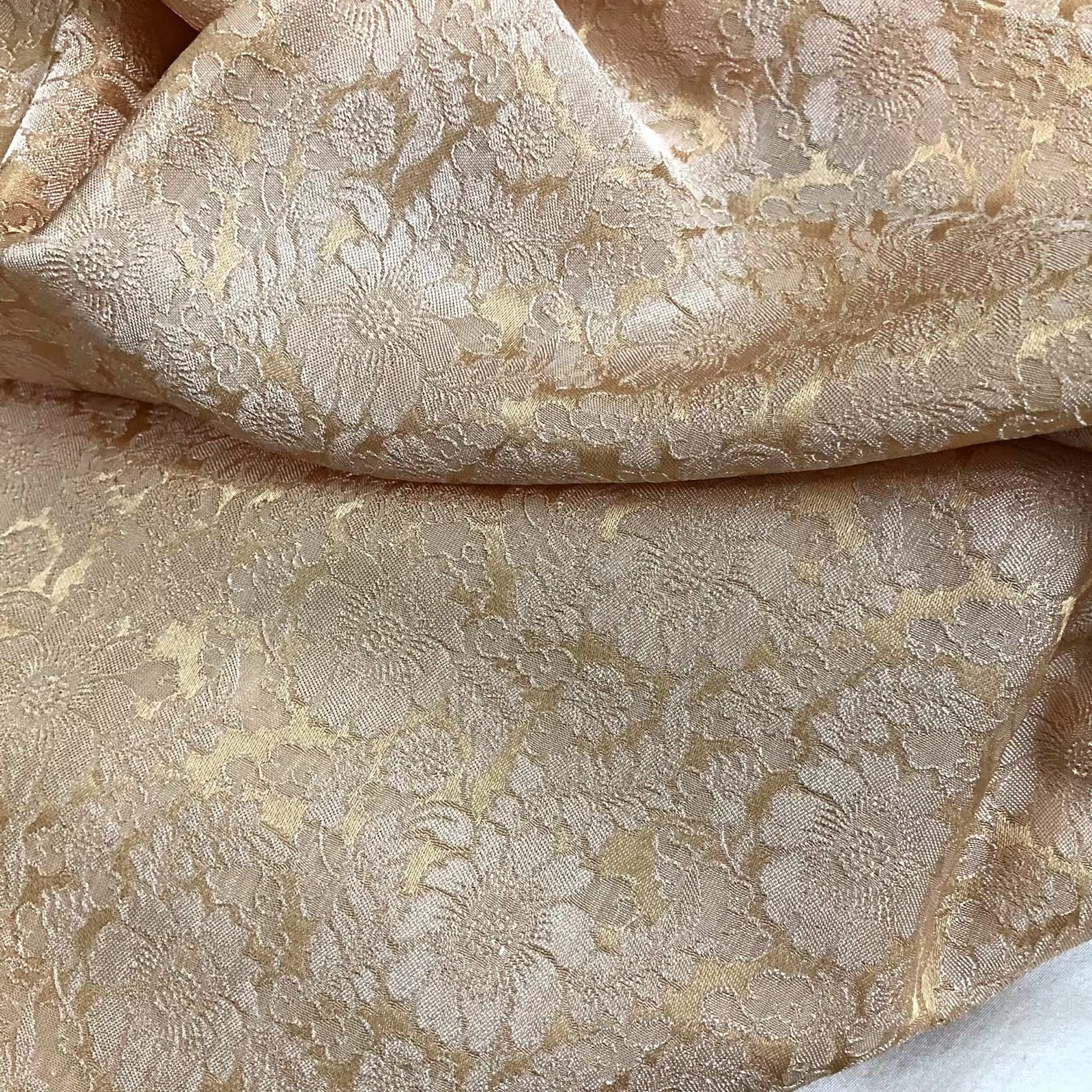 Chrysanthemum Mulberry Silk Fabric by the Yard – Handwoven Vietnam