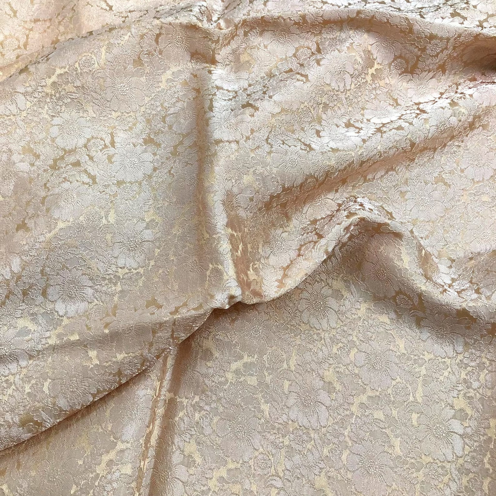 Chrysanthemum Mulberry Silk Fabric by the Yard – Handwoven Vietnam