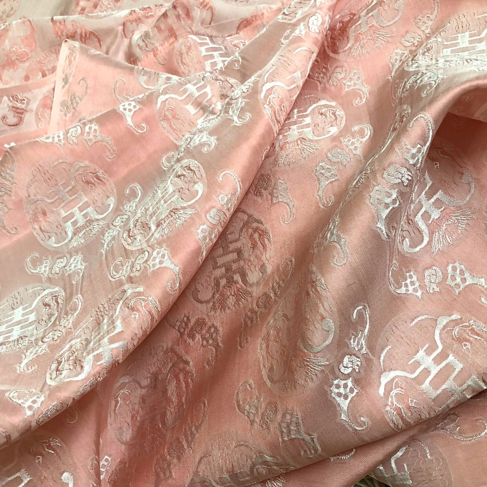 Patterned Mulberry Silk Fabric – Handwoven in Vietnam
