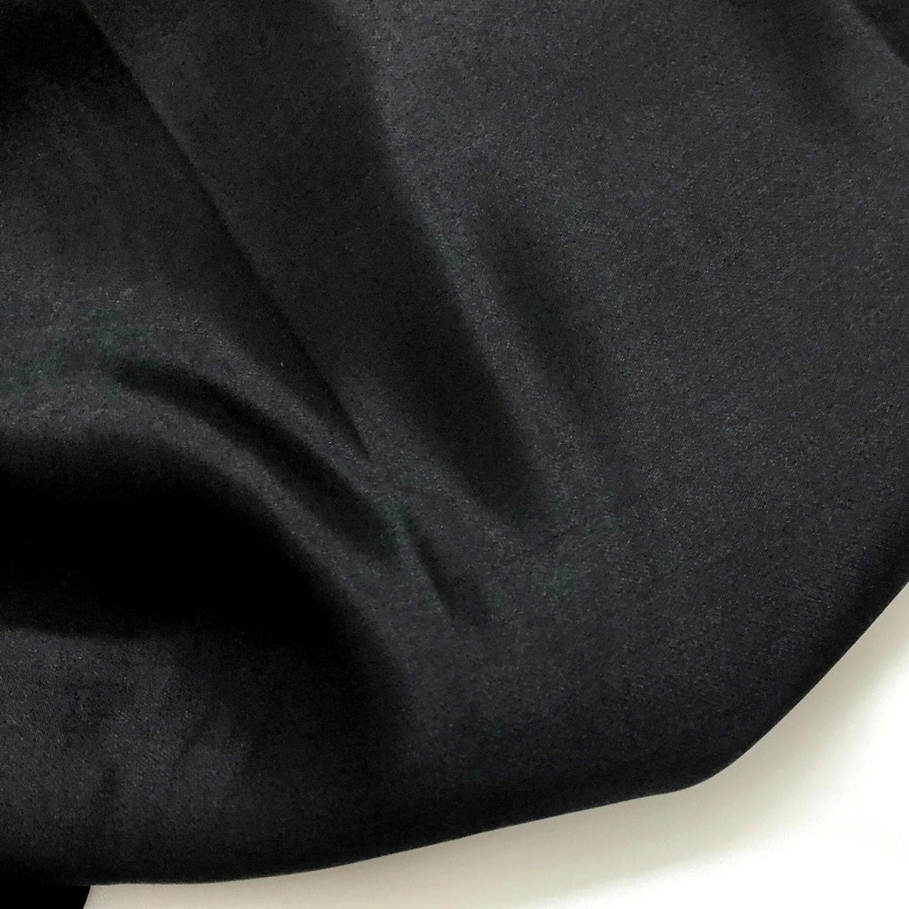 Black Mulberry Silk Satin Fabric – Handwoven in Vietnam