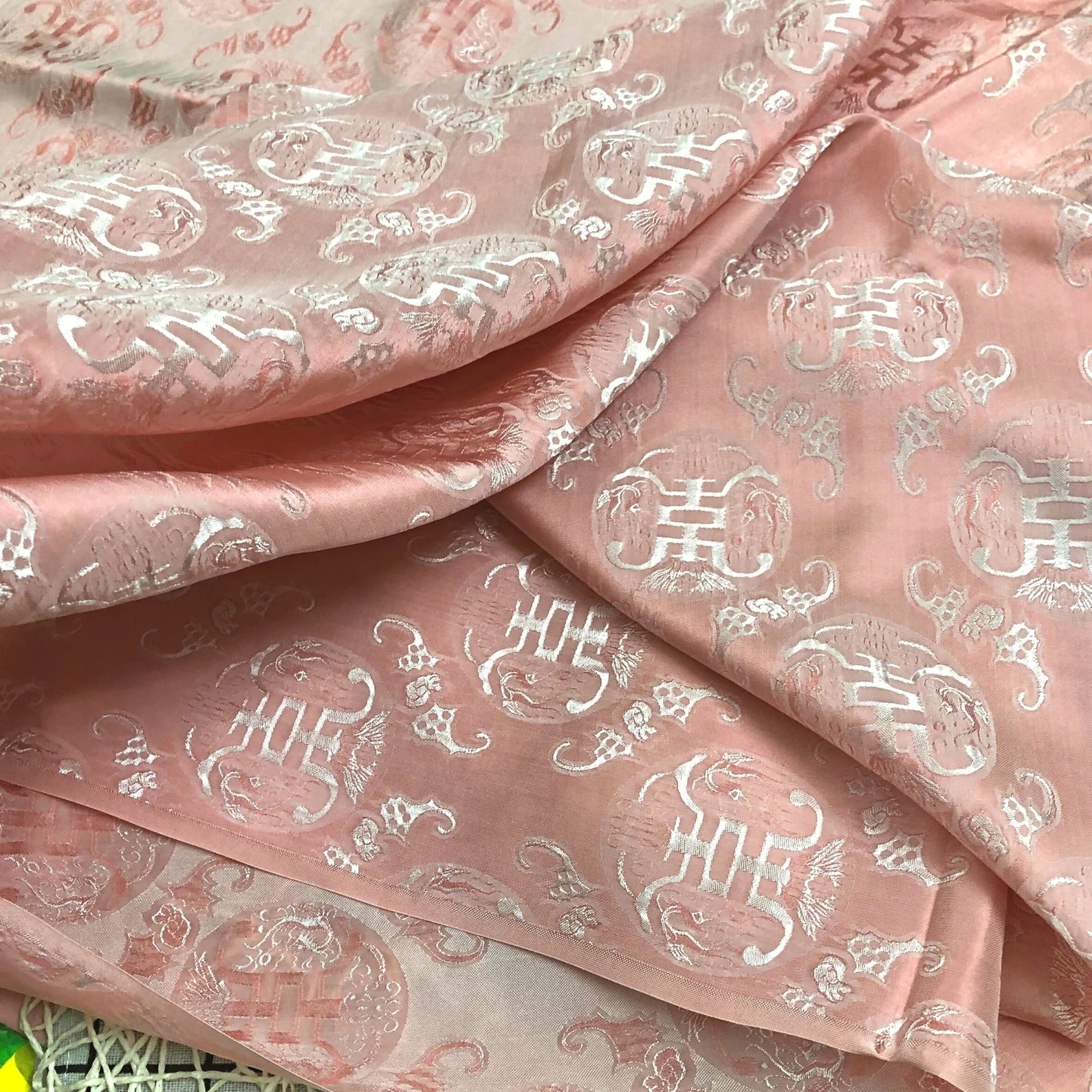 Patterned Mulberry Silk Fabric – Handwoven in Vietnam