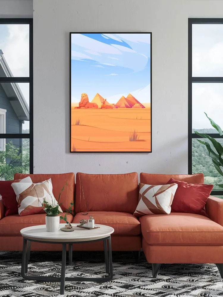 egyptian-desert-with-pyramids-sphinx-and-anubis-poster-100092_1 - Fleurstee